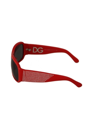 DG4027 Red Crystal Black Lens Shades Sunglasses