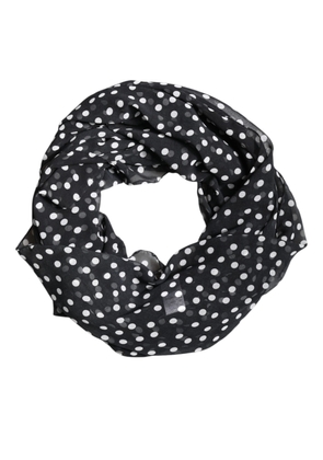 Black Polka Dots Polyester Wrap Shawl Scarf