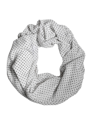 White Polka Dots Polyester Wrap Shawl Scarf