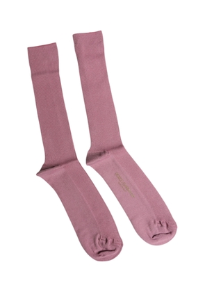 Rose Pink Cotton Over The Calf Socks - L