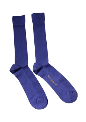 Purple Cotton Logo Over The Calf Socks - L
