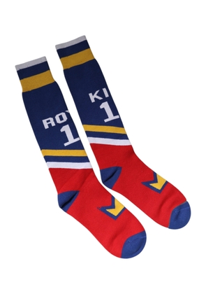 Multicolor Cotton Stretch Over Calf Socks - M