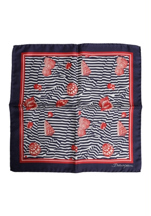 Multicolor Seashells Square Men Foulard Scarf