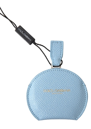 Dolce & Gabbana Light Blue Calfskin Leather Mirror Holder