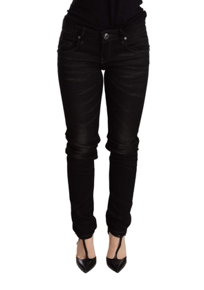Acht Black Low Waist Skinny Denim Trouser - W26