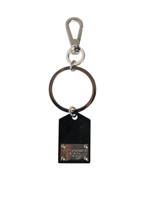 Black Sint Glass Plaque DG Logo Metal PlateKeychain Keyring