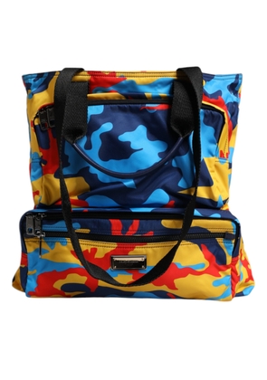 Multicolor Camouflage Nylon Shopping Tote Bag