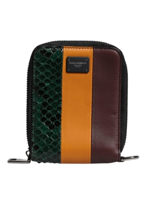 Multicolor Exotic Leather DG Bifold Card Holder Wallet
