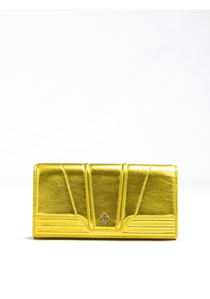 Metal Yellow GT patent leather purse