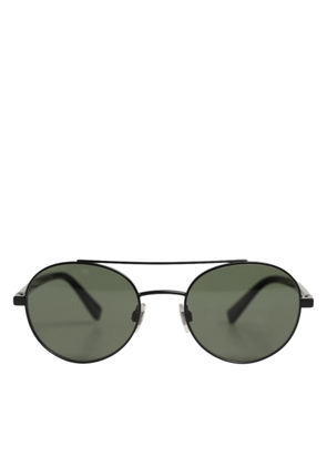 Dolce & Gabbana DG2245 Matte Black Steel Frame Gray Lens Sunglasses
