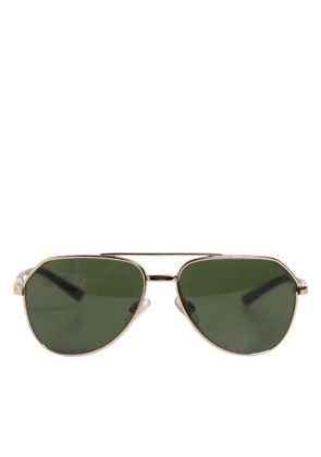 Dolce & Gabbana DG2125 Silver Frame Aviator Shades Eyewear Sunglasses