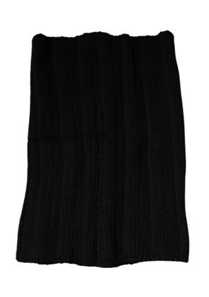 Black Cashmere Knitted Neck Warmer Foulard Scarf