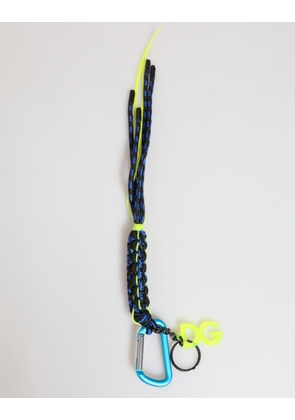 Multicolor Polyester Tape String DG Logo Keychain  Keyring