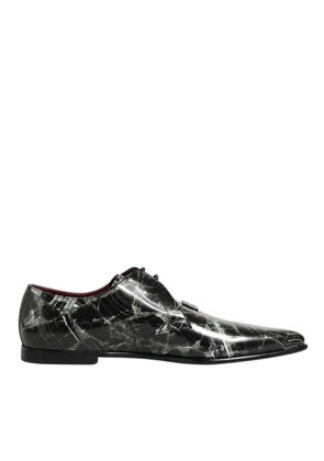 Dolce & Gabbana Marbled Pattern Dress Lace Up Derby Shoes - EU44/US11