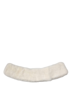 White Mink Fur Collar Women Neck Wrap Scarf