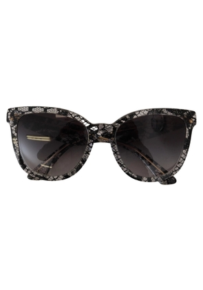 DG4190 Black Lace Acetate Crystal Round Sunglasses
