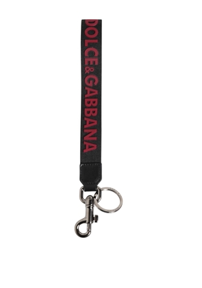 Black Red DG Logo Polyester Silver Men Keychain Keyring