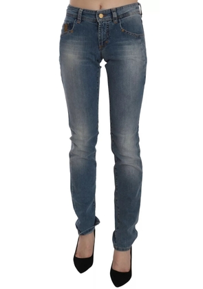 John Galliano Blue Washed Mid Waist Skinny Casual Denim Pants - W26