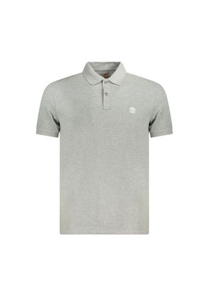 Gray Cotton Polo Shirt - S
