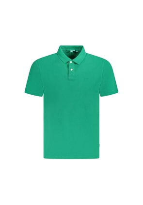 Green Cotton Polo Shirt - S