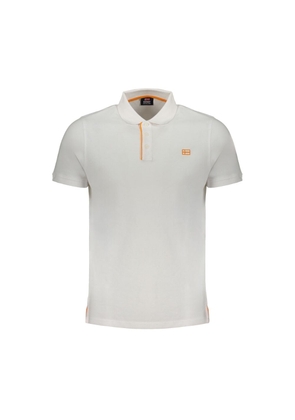 White Cotton Polo Shirt - L