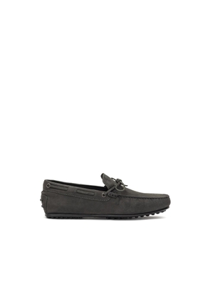 Tod's Gray Nubuc Leather Moccassin - 7.5