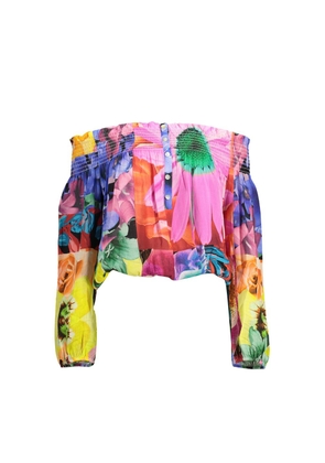 Desigual Pink Viscose T-Shirt - XXL