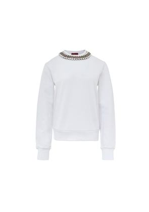 White Cotton Sweatshirt - L