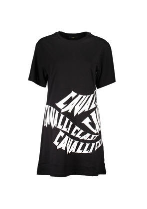 Cavalli Class Black Cotton Dress - XS