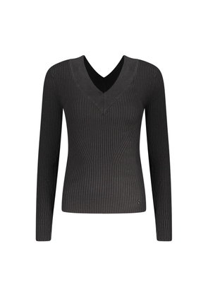Black Viscose Sweater - M