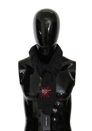 Dolce & Gabbana Gray #DGLovesLondon Wool Wrap Wool Scarf