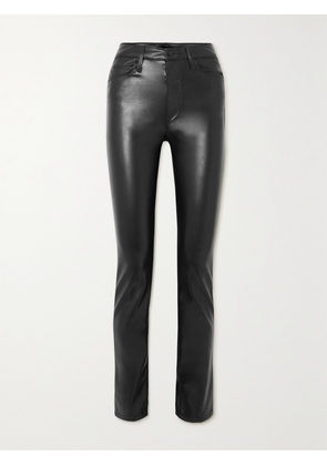 Mother - + Net Sustain The Dazzler Skimp Faux Leather Straight-leg Pants - Black - 23,24,25,26,27,28,29,30,31,32