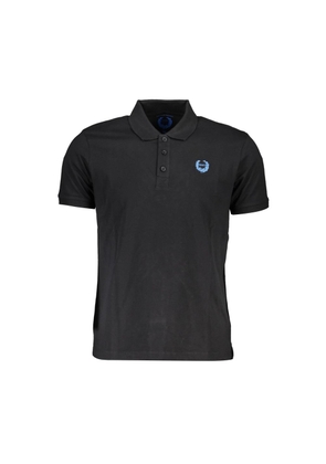 Gianmarco Venturi Black Cotton Polo Shirt - M
