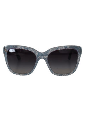 Dolce & Gabbana Blue Lace Acetate Rectangle Shades DG4226 Sunglasses