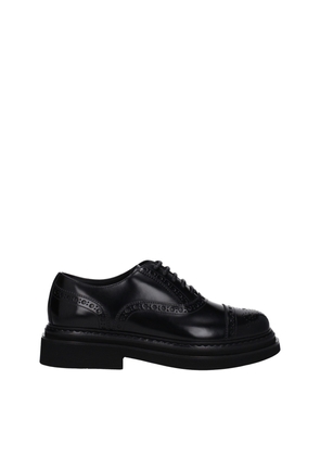 Dolce & Gabbana Black Leather Oxfords And Derbies - EU40/US7
