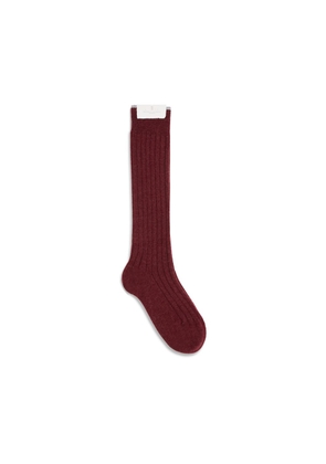 Cashmere ribbed Socks - M