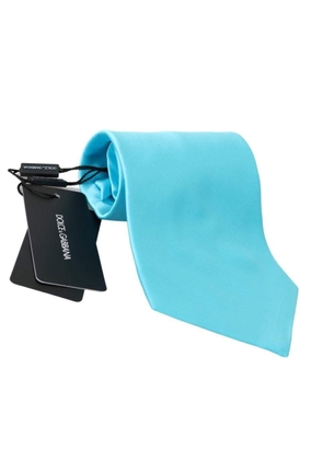 Dolce & Gabbana Light Blue Wide Mens Necktie Accessory 100% Silk Tie