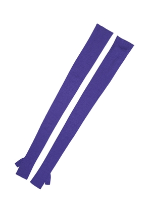 Dolce & Gabbana Violet Wool Fingerless Elbow Length Mitten Gloves - One Size