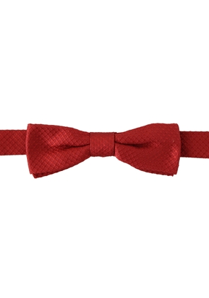 Dolce & Gabbana Red 100% Silk Adjustable Neck Papillon Tie