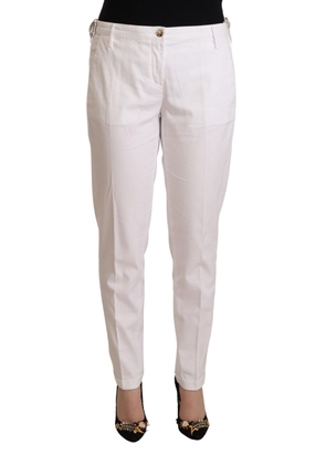 Jacob Cohen White Mid Waist Tapered Birgitte Pants - W31