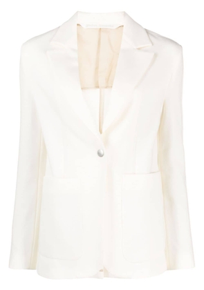 PALM ANGELS single-breasted blazer - 40 BEIGE OFF WHITE
