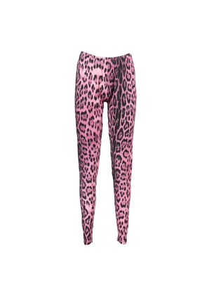 Cavalli Class Pink Cotton Pant - S