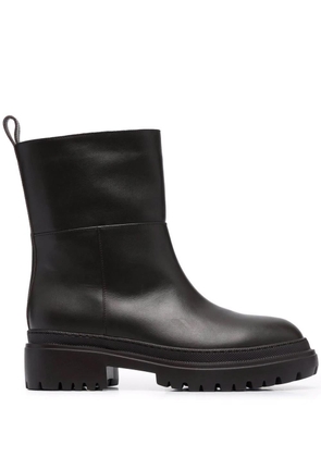 L'AUTRE CHOSE ankle leather boots - 36,5 BLACK