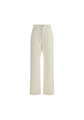Golden Goose White Cotton Straight-Leg Jeans - 26