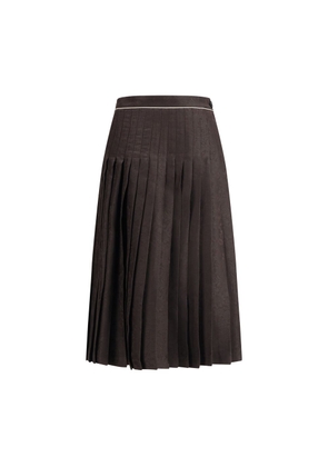 Burberry Sunflower Pleated Silk Skirt - 8