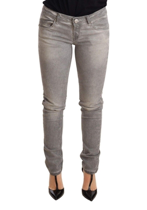Acht Light Gray Washed Cotton Slim Fit Denim  Trouser Jeans - W26