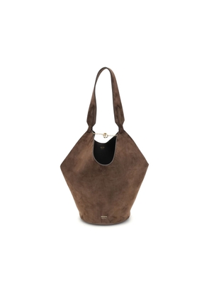 Khaite Brown Calf Leather Bos Taurus Shoulder Bag