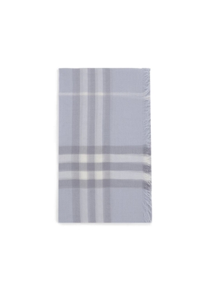 Burberry Light Blue Wool Scarf
