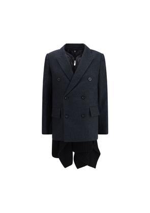 Sacai Wool Melton and Wool Knit Jacket - 3