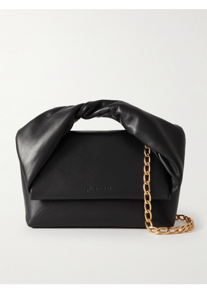 JW Anderson - Twister Midi Leather Shoulder Bag - Black - One size